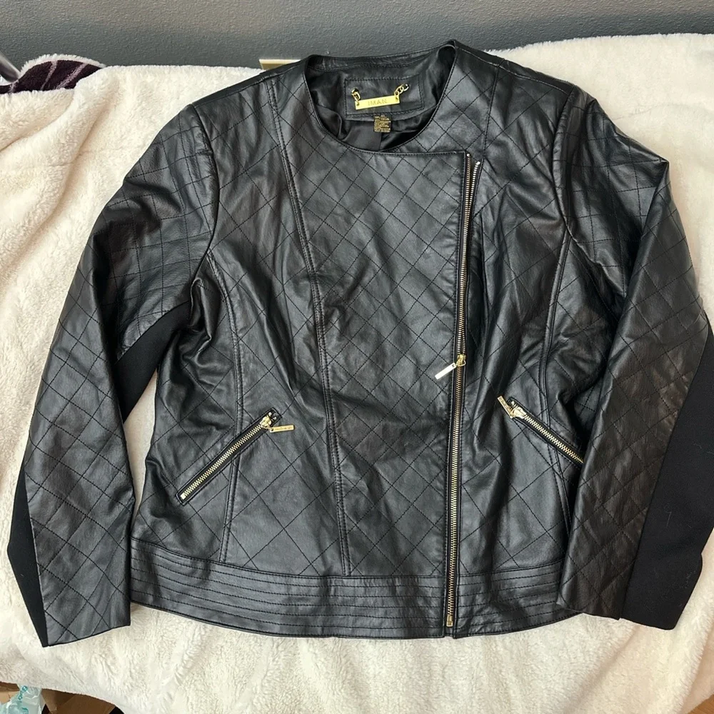 IMAN leather jacket - Picture 1 of 7